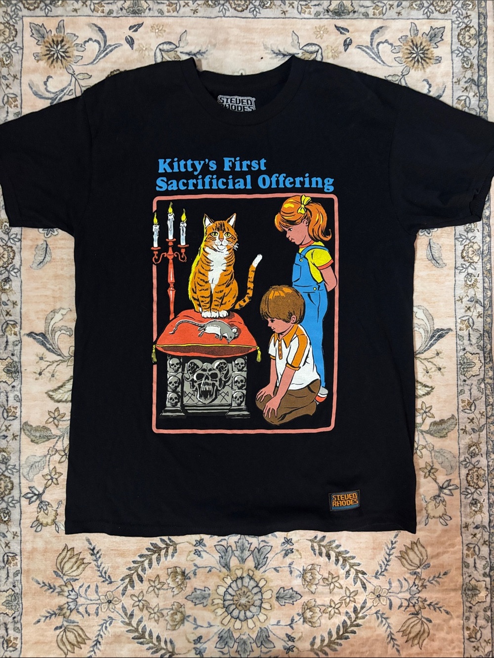 Kitty's First Sacrificial Offering Graphic Tee - Black